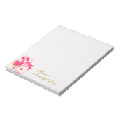 Elegant  Roze Magnolias Floral Blocnote (Linkerzijde)