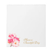 Elegant  Roze Magnolias Floral Blocnote (Voorkant)