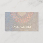 Elegant Roze Mandala Visitekaartje (Voorkant)