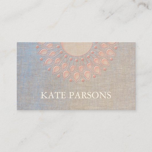 Elegant Roze Mandala Visitekaartje (Voorkant)