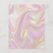 Elegant roze marble Gold Flyer (Achterkant)