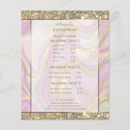 Elegant roze marble Gold Flyer