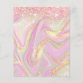 Elegant roze marble Gold Flyer (Achterkant)