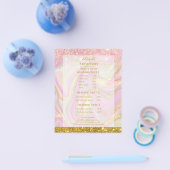 Elegant roze marble Gold Flyer (Enkel)