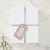 Elegant Roze Marble Gold gift labels Cadeaulabel (Met Touw)
