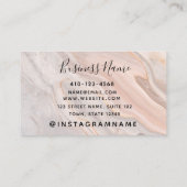 Elegant Roze Marble Loyalty Kaarten Visitekaartje (Achterkant)