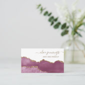 Elegant roze marmer Agate Loyalty Punch Visitekaartje (Staand voorkant)