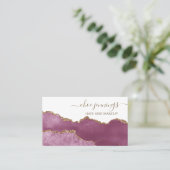 Elegant roze marmer agate visitekaartje (Staand voorkant)