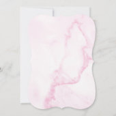 Elegant Roze Marmer Bridal Shower Uitnodiging (Achterkant)