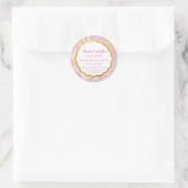 Elegant roze marmer chic Gold glitter label (Tas)