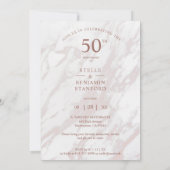 Elegant roze marmer effect drie foto's collage (Achterkant)