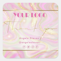 Elegant roze marmer Floral Chic Gold Glitter