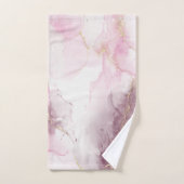 Elegant roze marmer Gold Vein Pattern Bad Handdoek (Handdoek)