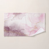 Elegant roze marmer Gold Vein Pattern Bad Handdoek (Handdoek)