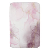 Elegant Roze Marmer Goud Ader Patroon Badmat (Voorkant Verticaal)
