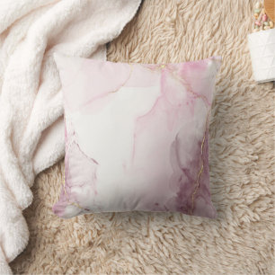Elegant Roze Marmer Goud Ader Patroon Kussen