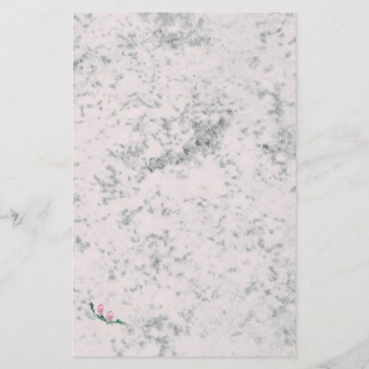 Elegant Roze Marmer Inspirerend Briefpapier (Achterkant)