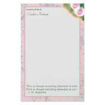 Elegant Roze Marmer Inspirerend Briefpapier