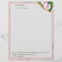 Elegant Roze Marmer Inspirerend Briefpapier