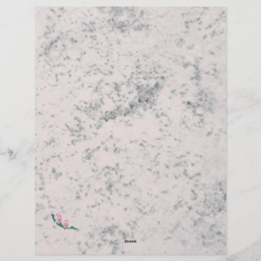 Elegant Roze Marmer Inspirerend Briefpapier Briefhoofd (Achterkant)