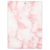 Elegant roze marmer Kijk grijze naam Monogram teks Klembord (Achterkant)