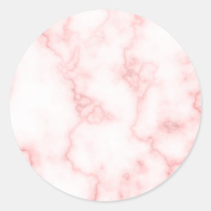 Elegant roze marmer look ronde sticker