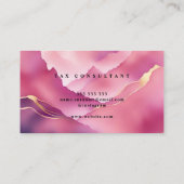 Elegant Roze Marmer Professioneel Visitekaartje (Achterkant)