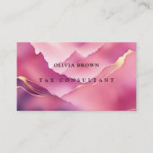 Elegant Roze Marmer Professioneel Visitekaartje (Voorkant)