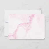 Elegant roze marmer RSVP (Achterkant)