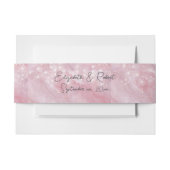 Elegant roze marmer Sparkle Stars Uitnodigingen Wikkel (Voorkant Voorbeeld)