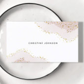 elegant roze marmer visitekaartje