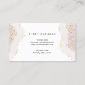 elegant roze marmer visitekaartje (Achterkant)