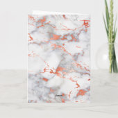 Elegant Roze Marmeren Bruiloft Haar Geloften Kaart (Achterkant)