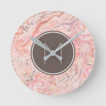 Elegant Roze Marmeren Monogram