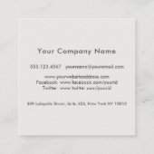 Elegant roze marmeren patroon vierkante visitekaartje (Achterkant)