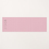 Elegant roze Marokkaans patroon met naam Yogamat (Voorkant (horizontaal))