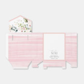 Elegant Roze Meisje Bloemen Baby shower Dank u Bedankdoosjes (Uitgevouwen)