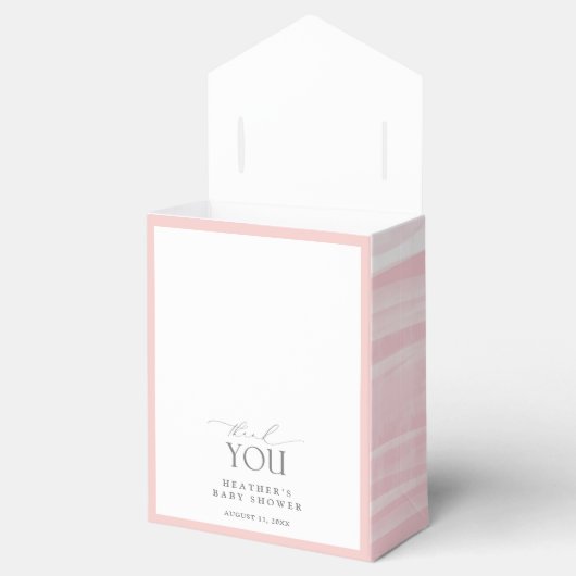 Elegant Roze Meisje Bloemen Baby shower Dank u Bedankdoosjes (Geopend)