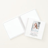 Elegant roze meisje eerste communie gastenboek notitieboek (Binnen)