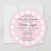 Elegant roze meisje's eerste heilige communistisch kaart (Achterkant)