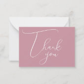 Elegant  roze met logo business dank u notitiekaartje (Voorkant)