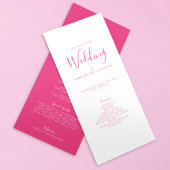 Elegant roze minimaal huwelijksprogramma