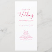 Elegant roze minimaal huwelijksprogramma (Voorkant)