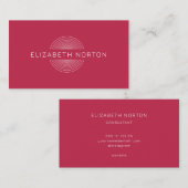 Elegant roze minimalistisch persoonlijk Visitekaar Visitekaartje (Voorkant / Achterkant)