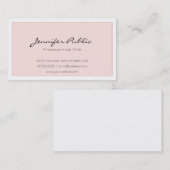 Elegant roze minimalistisch speelplein Trendy Prof Visitekaartje (Voorkant / Achterkant)