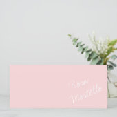 Elegant  roze minimalistische bedrijfsnaam (Staand voorkant)