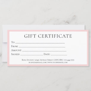 Elegant  roze minimalistische bedrijfsnaam