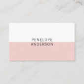 Elegant Roze Minimalistische QR Code Modern Boho G Visitekaartje (Voorkant)