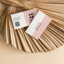 Elegant Roze Minimalistische QR Code Modern Boho G