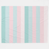 Elegant roze mint Green Striped Moderne Sjabloon Fleece Deken (Voorkant (Horizontaal))